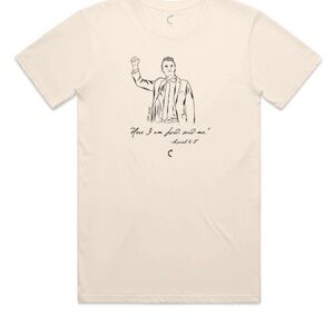Unisex Cream Graphic Tee Commemorative honoring life of Charlie Kirk